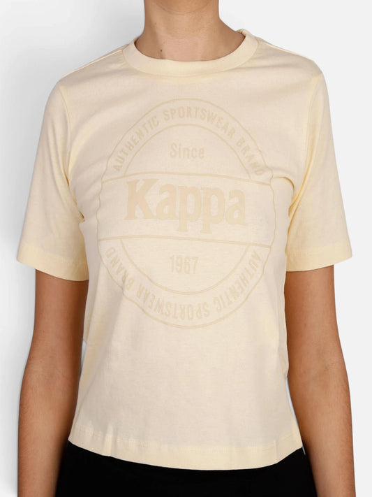 Remera Mujer Kappa Authentic Truks Beige Naturale