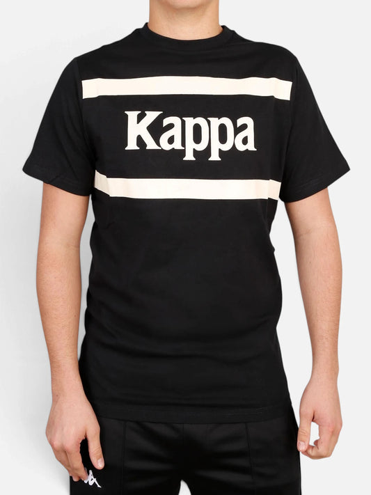 Remera Kappa Authentic Monthy Negro-Beige