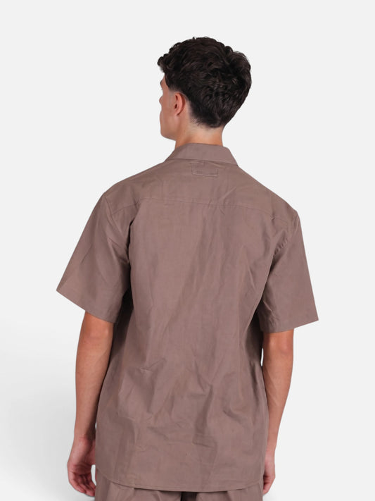 Camisa NTF Trapani Lino Chocolate