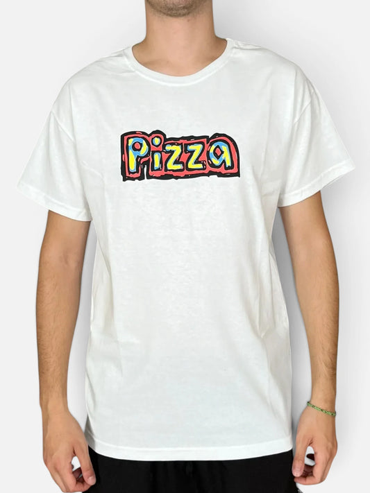 Remera Pizza Deaf Blanco