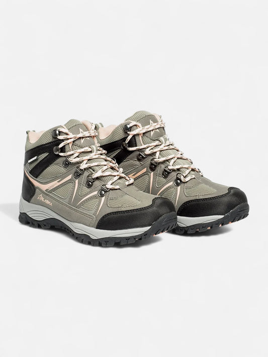 Botas Alaska Jade Waterproof Trekking Mujer Oliva Rosa - OUTLET