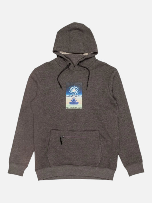 Buzo Snow Quiksilver Big Logo Tech Gris Oscuro