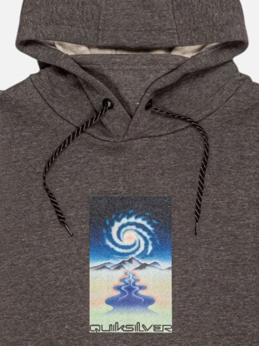Buzo Snow Quiksilver Big Logo Tech Gris Oscuro