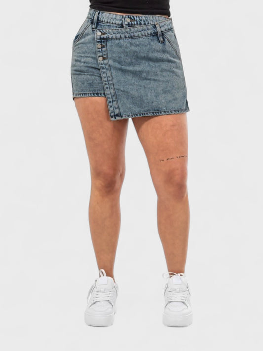 Falda Roxy Mujer Mini Skirt Short Celeste