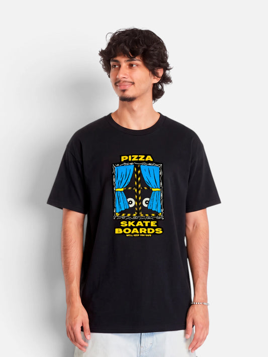 Remera Pizza Safe Negro