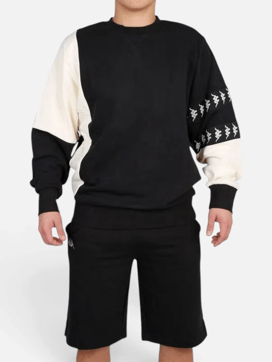 Buzo Kappa 222 Banda Vanto Negro-Blanco Cream