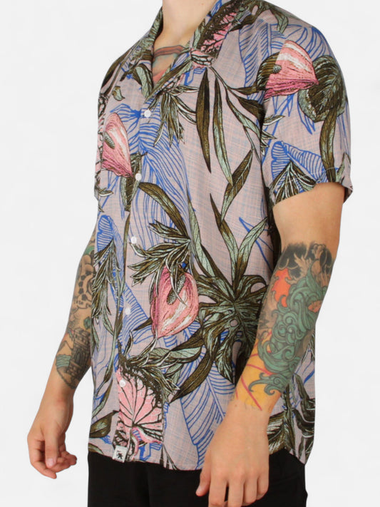 Camisa Gotcha Diamond Azul Print