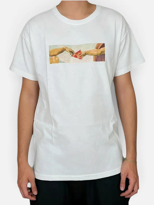Remera Pizza Michelangelo Blanco
