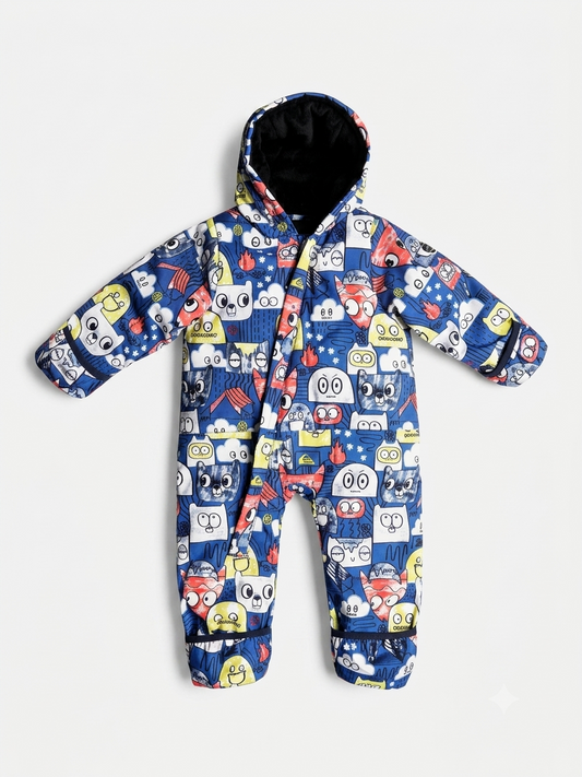 Entero Quiksilver Little Rockie Baby Azul Estampado - OUTLET