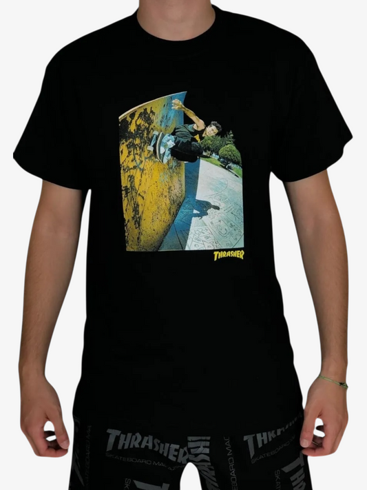 Remera Thrasher Mic E Walrise Negro