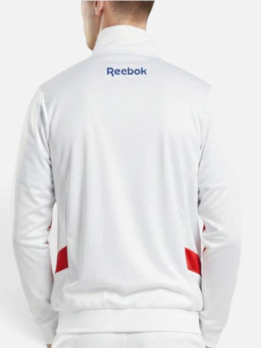 Campera Reebok Cierre Capsula Futbol Blanco/Azul