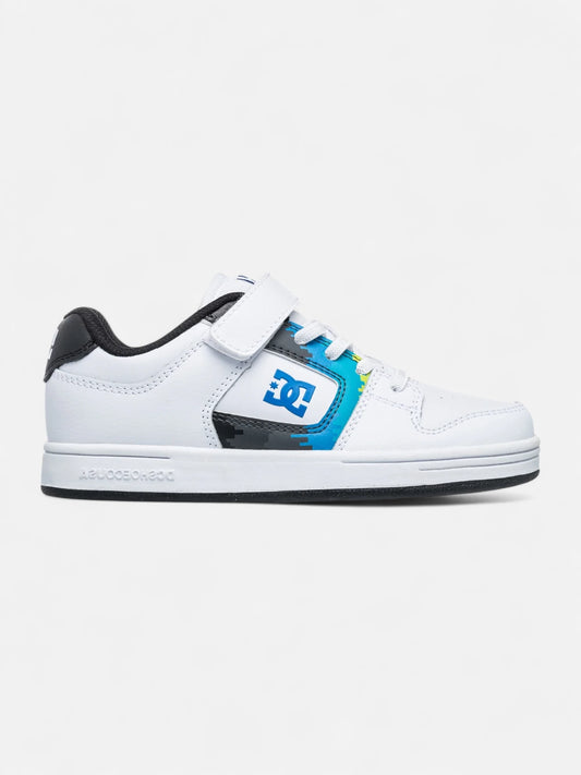 Zapatillas Niño Dc Manteca 4 V Blanco Negro Azul