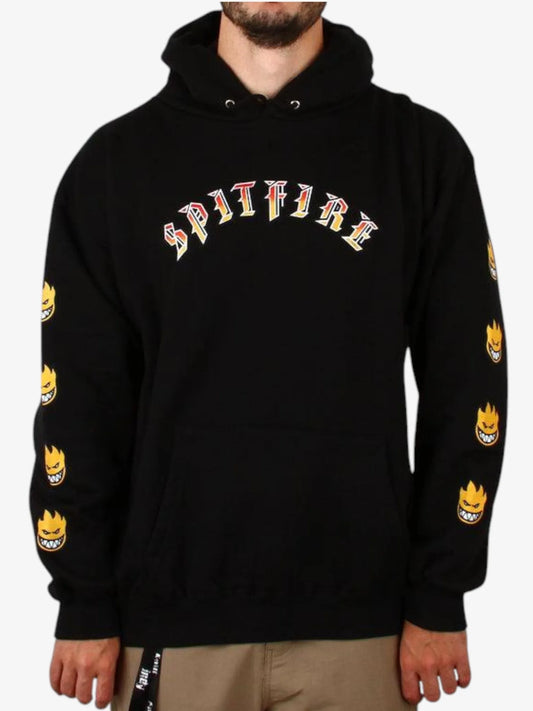 Buzo Spitfire Old E Bighead Fill Sleeve Negro