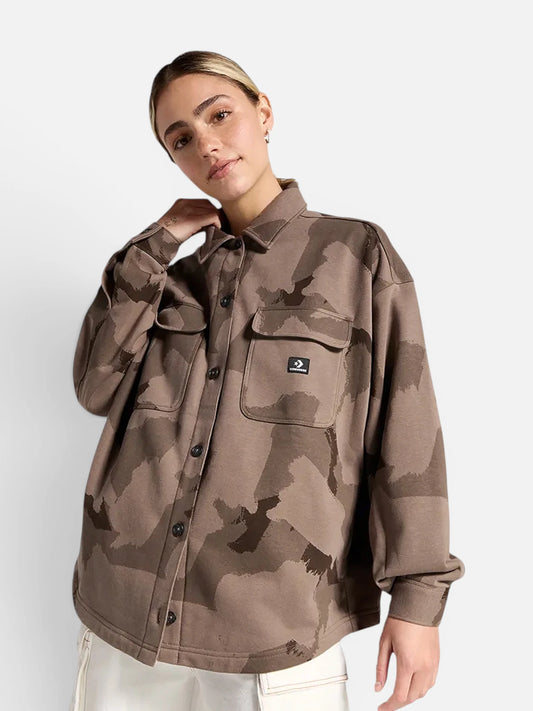 Camisa Mujer Converse Camo Shirt Jacket Art