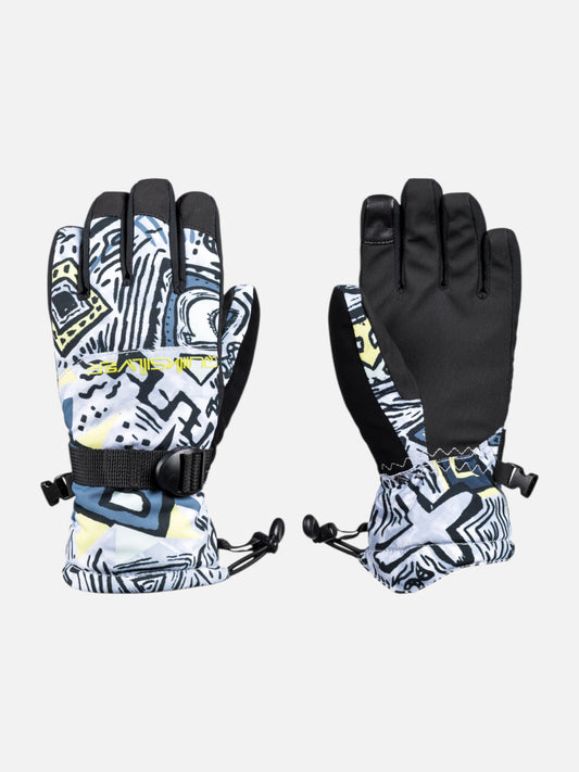 Guantes Snow Niño Quiksilver Mission Blanco Print