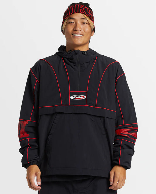 Anorak Quiksilver Griff Track Crudo Negro Rojo