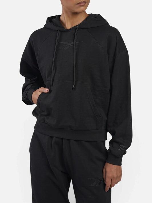 Buzo Reebok Satin Logo Hoodie - Negro