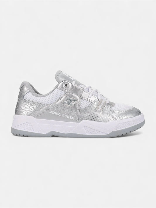 Zapatillas DC Mujer Construct Blanco Plateado