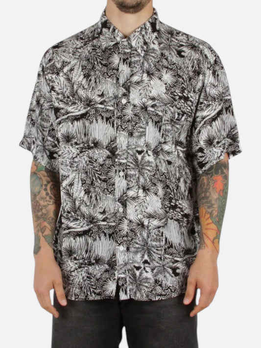 Camisa Gotcha Tropical Negro Blanco
