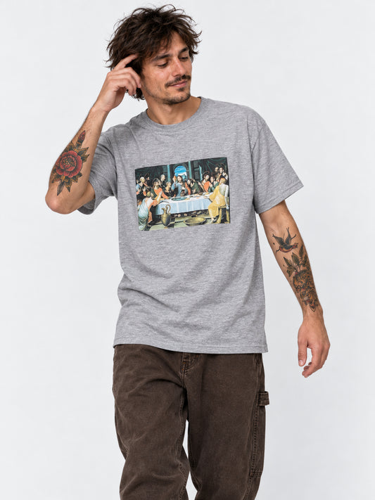 Remera Pizza Last Supper Gris Melange — vista principal