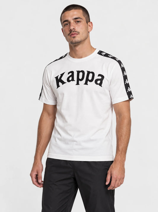 Remera Kappa 222 Banda Balima Blanco-Negro — vista principal