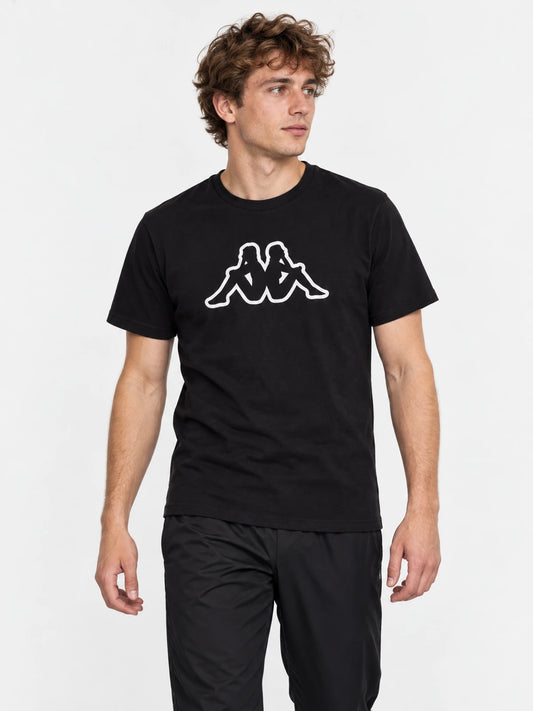 Remera Kappa Alfonso T-Shirt Negro — vista principal