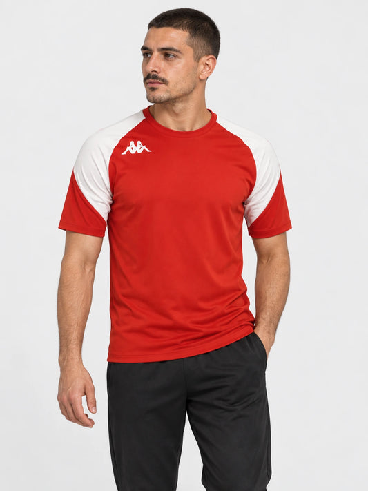 Remera Kappa Kappa4football Loreto Rojo-Blanco — vista principal