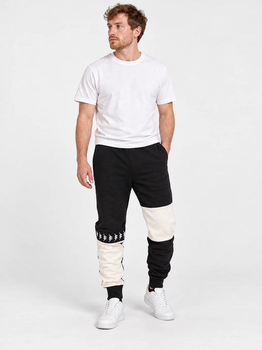 Pantalon Kappa 222 Banda Venom Negro-Blanco Cream — vista principal