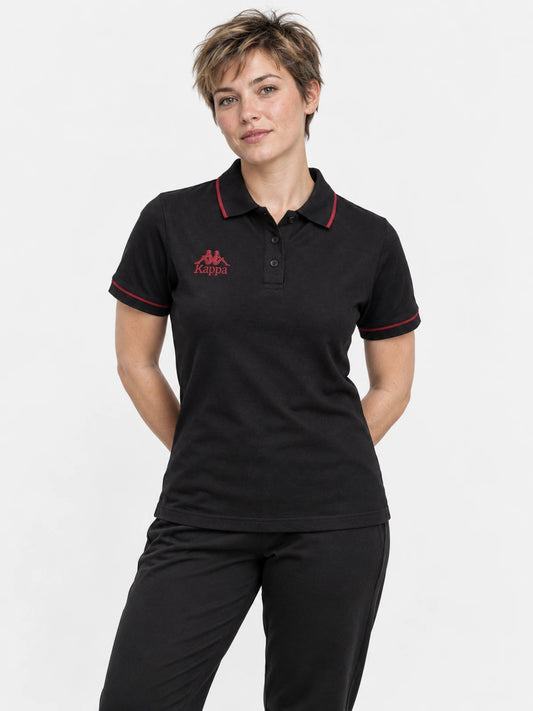 Chomba Mujer Kappa Authentic Amara Polo Negro — vista principal
