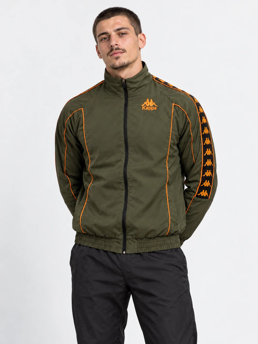 Campera Kappa 222 Banda Jacket Verde-Naranja — vista principal