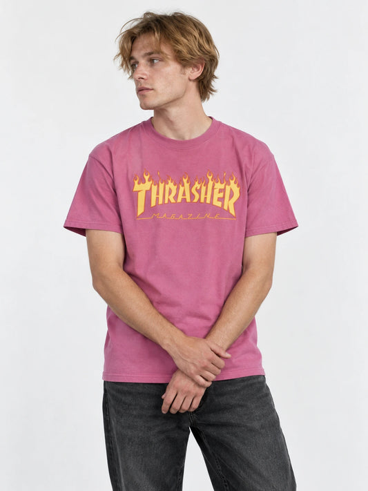 Remera Thrasher Flame Rosa — vista principal