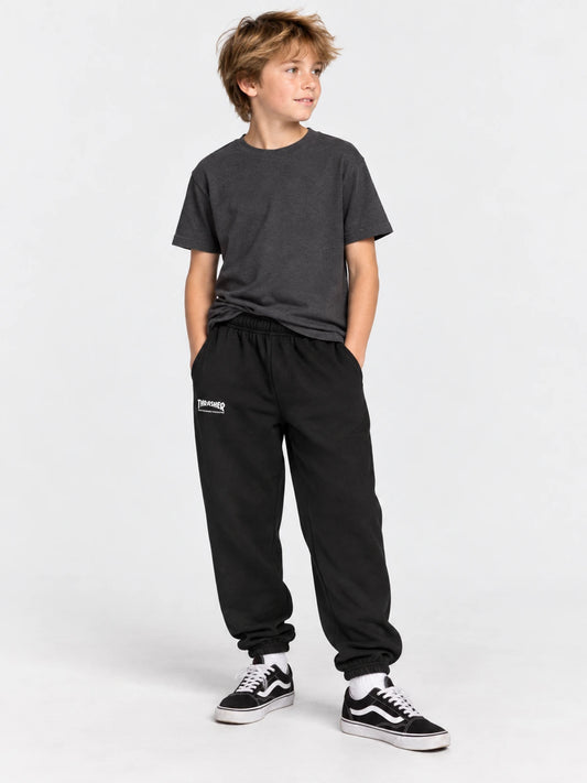 Pantalon Thrasher Sweatpant Skate Mag Niño Negro — vista principal