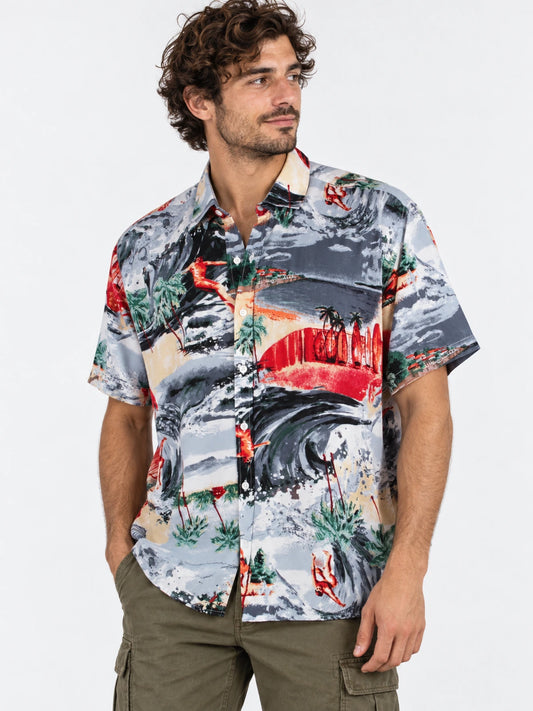 Camisa Gotcha Surfing Azul — vista principal