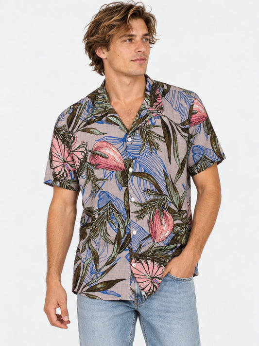 Camisa Gotcha Diamond Azul Print — vista principal