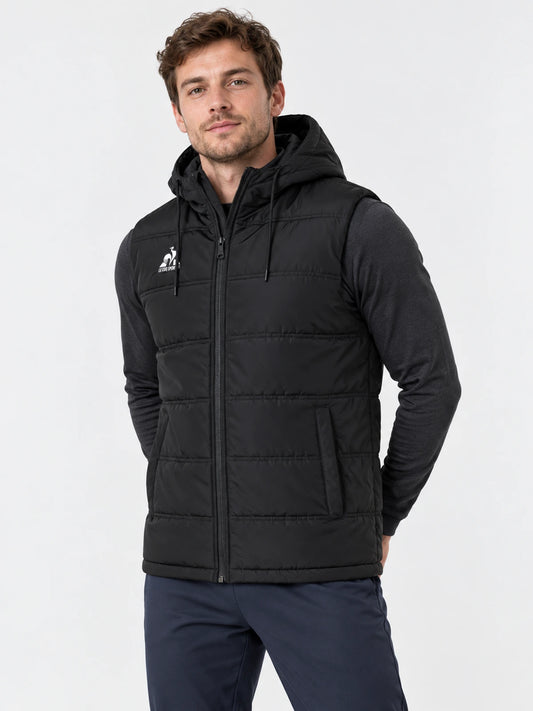 Campera Chaleco Le Coq Sportif Lcs Ts Negro — vista principal