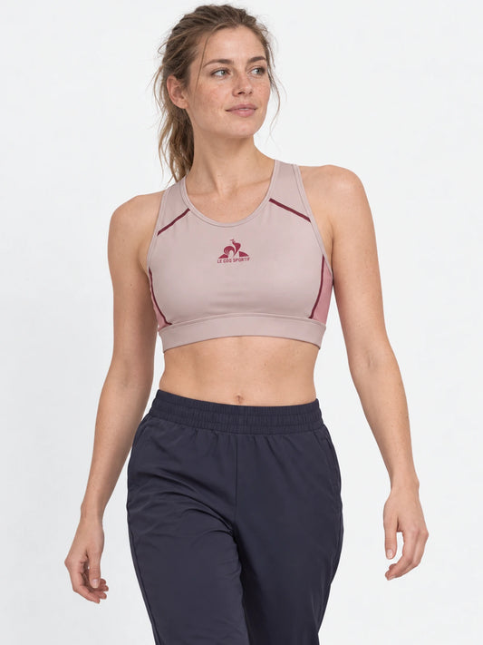 Remera Mujer Le Coq Sportif Training Tull Top Beige — vista principal