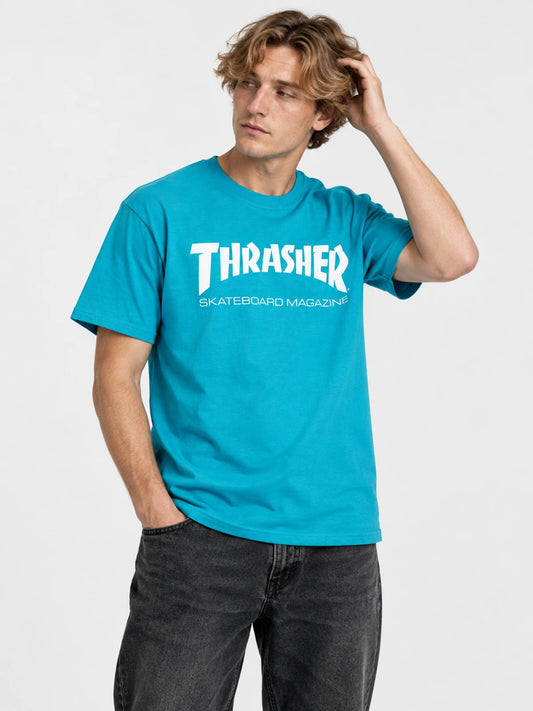 Remera Thrasher Skatemag Turquesa — vista principal