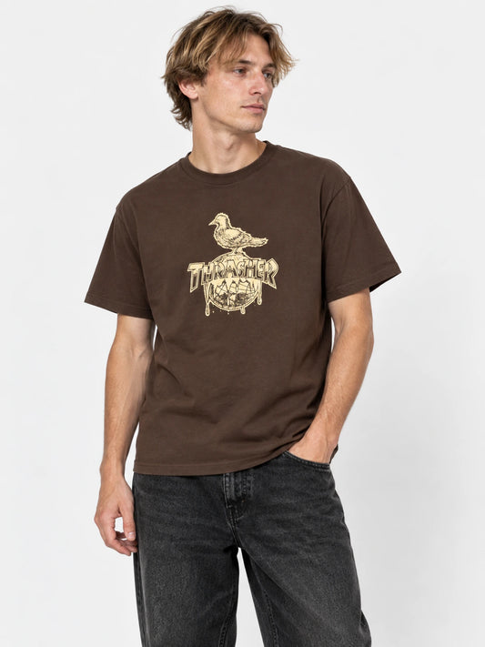 Remera Thrasher Cover The Earth Marron — vista principal