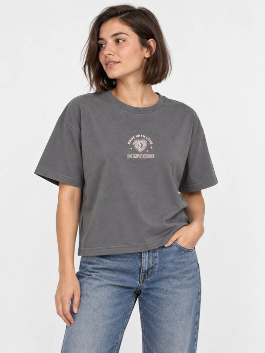 Remera Mujer Converse Sweet Tee Gris — vista principal