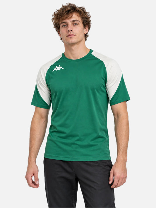 Remera Kappa Kappa4football Loreto Verde-Blanco — vista principal