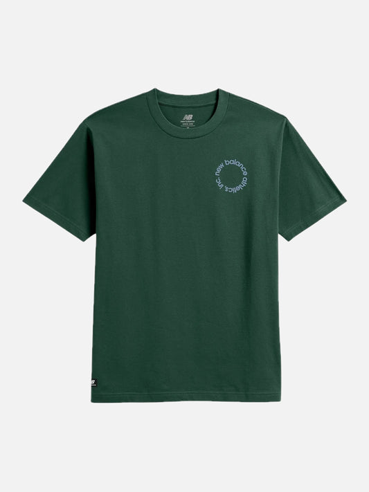 Remera New Balance QT Circular Logo Verde — vista principal