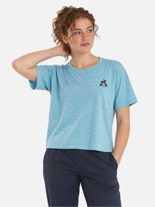 Remera Le Coq Sportif Mujer Training Loose Celeste — vista principal