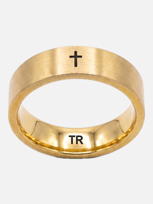 Anillo True Religion Cruz Dorado — vista principal