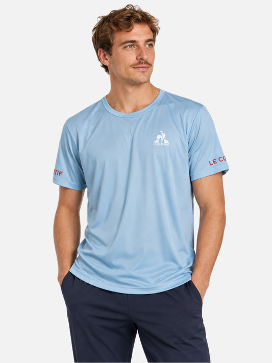 Remera Le Coq Sportif Tennis Plain Tee Celeste — vista principal