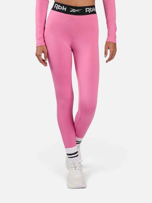 Calza Larga Reebok Core Fitness Training Ruched Legging Mujer Rosa