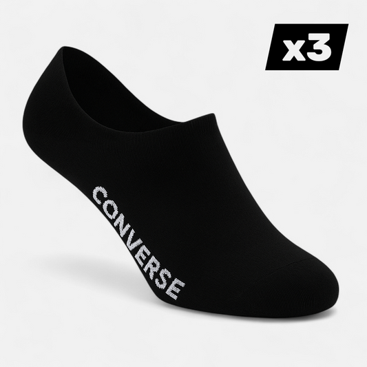 Medias Converse Tripack Invisible Negro
