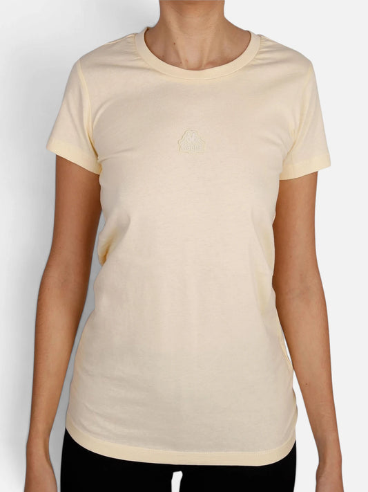 Remera Mujer Kappa Authentic Liys Beige Naturale