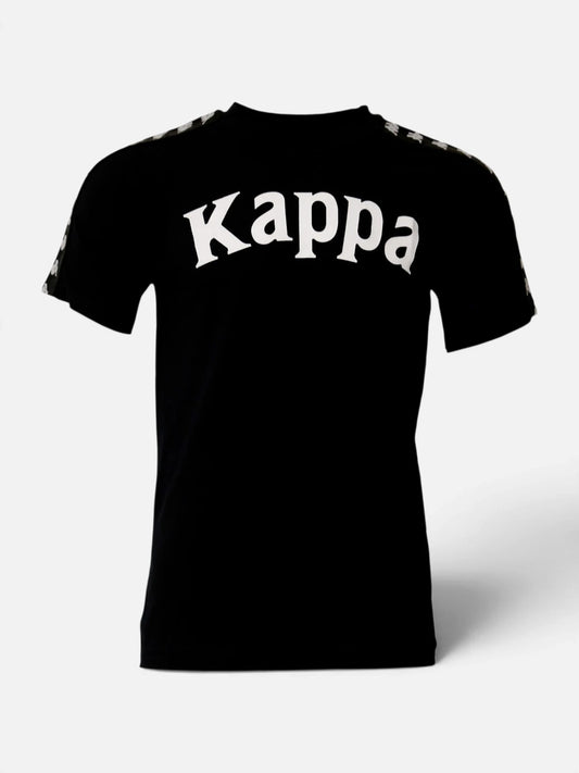 Remera Kappa 222 Banda Balima Negro-Blanco