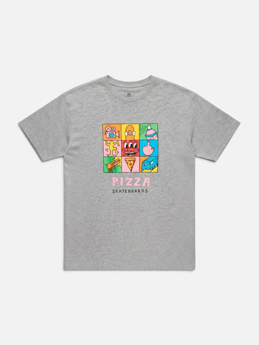 Remera Pizza Keith Gris Melange