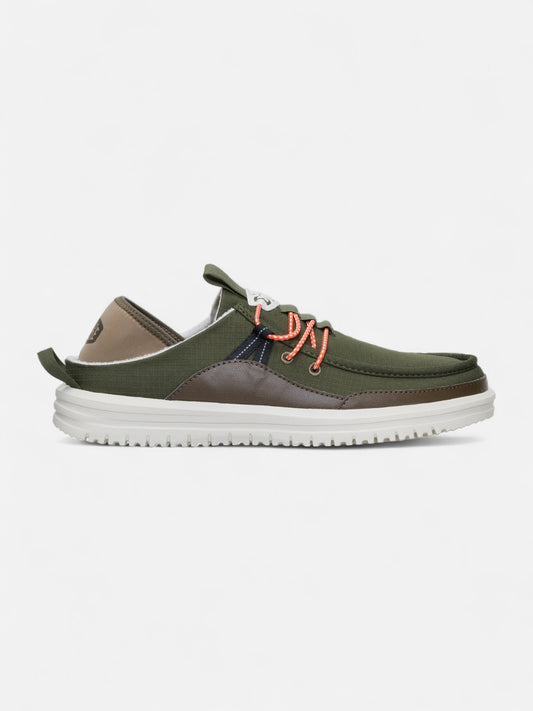 Zapatos Hey Dude Bradley Blipper Nylon Verde Militar